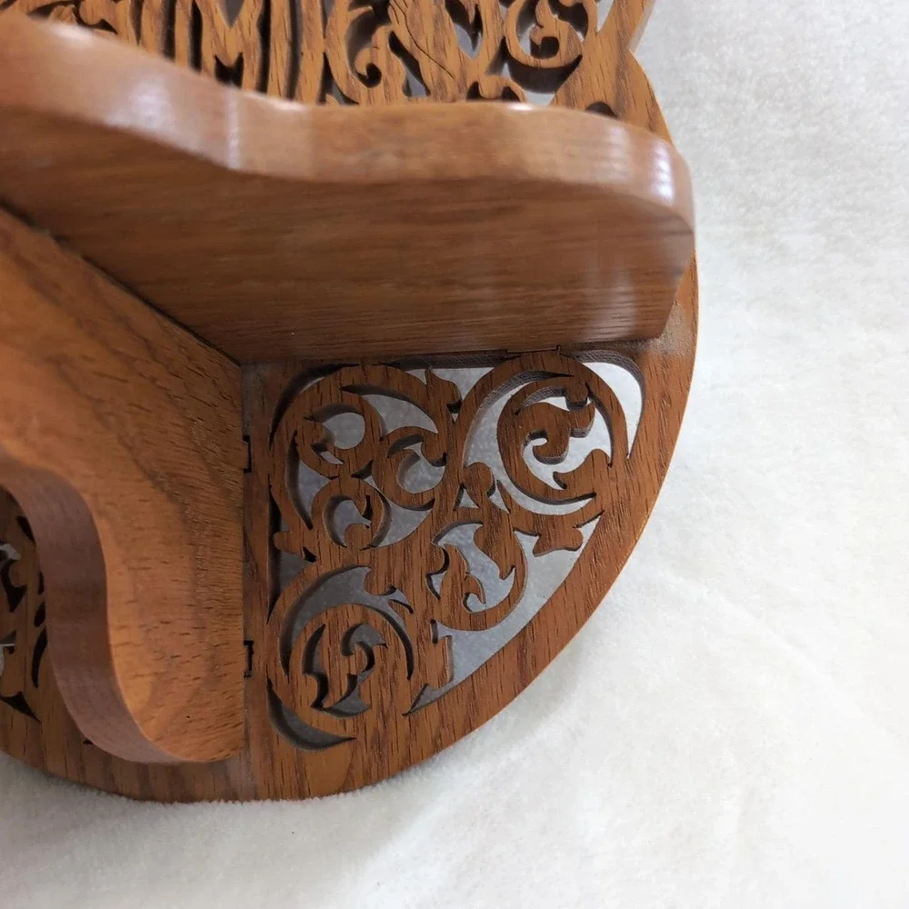 Vintage Handmade Fretwork Wood Wall Shelf Scrollwork Victorian Ornate Laser Cut